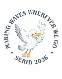 2026 SERID Logo, "Making Waves Wherever We Go"